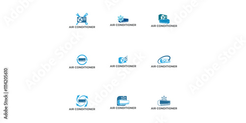 Air Conditioner Repair Logo Design Template Vector Design Illustration.