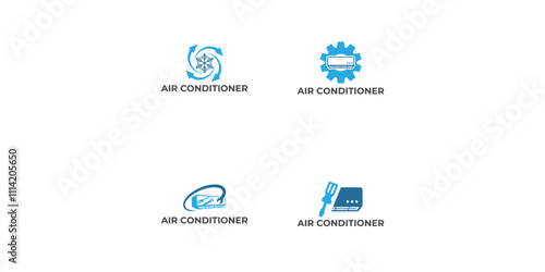 Air Conditioner Repair Logo Design Template Vector Design Illustration.