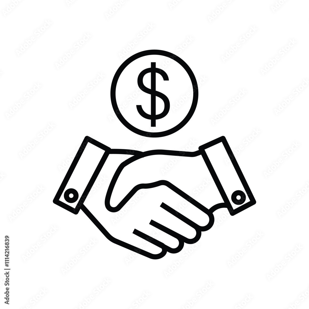shake hands icon isolated on white background from business marketing collection. shake hands icon trendy and modern shake hands symbol for logo, web, shake hands icon isolated on white background from business marketing collection. shake hands icon trendy and modern shake hands symbol for logo, web,