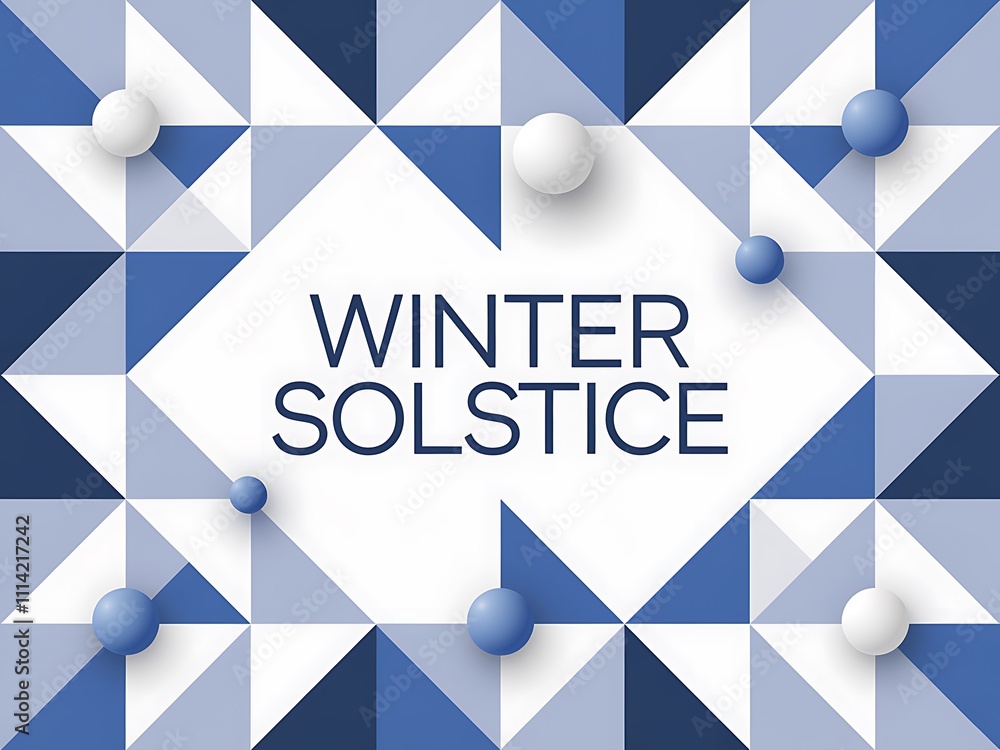 Fototapeta premium Winter Solstice Geometric Design With Spheres