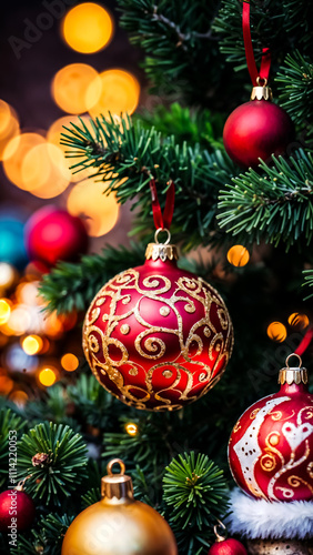 three Christmas Balls. for decoration