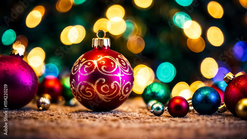 three Christmas Balls. for decoration