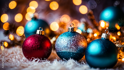 three Christmas Balls. for decoration