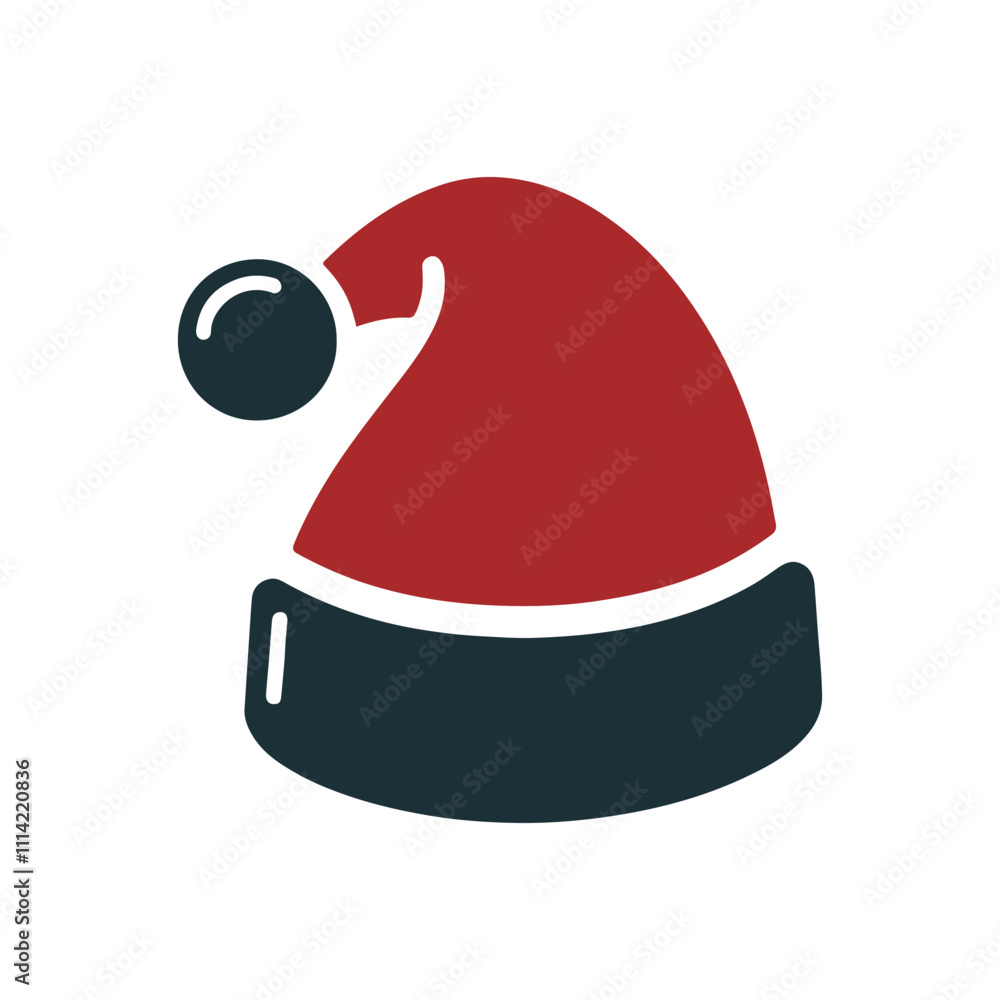 Stylish Santa Cap Silhouette - Holiday Vector Design Stylish Santa Cap Silhouette - Holiday Vector Design