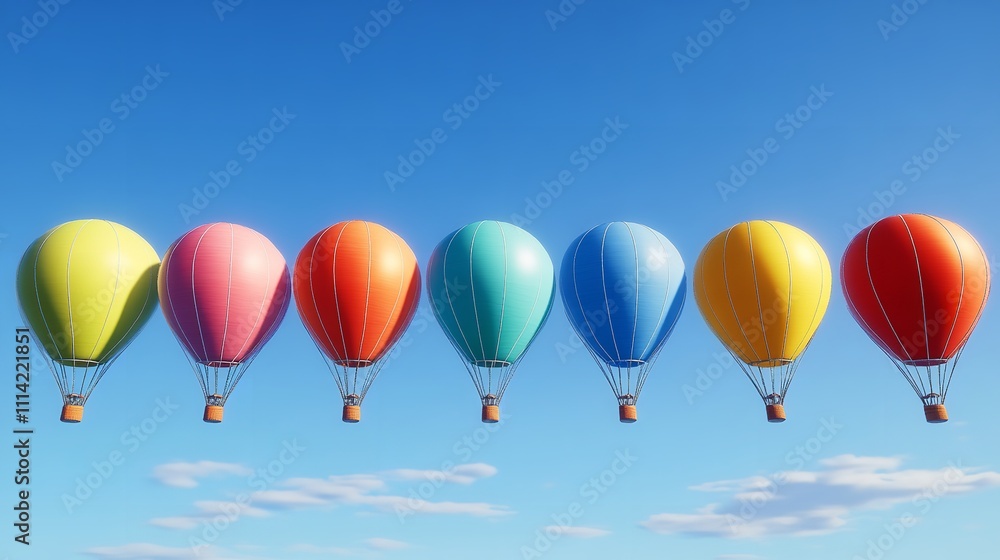 Obraz premium A Breathtaking Scene of Colorful Hot Air Balloons Floating Above a Tranquil Lake at Sunset
