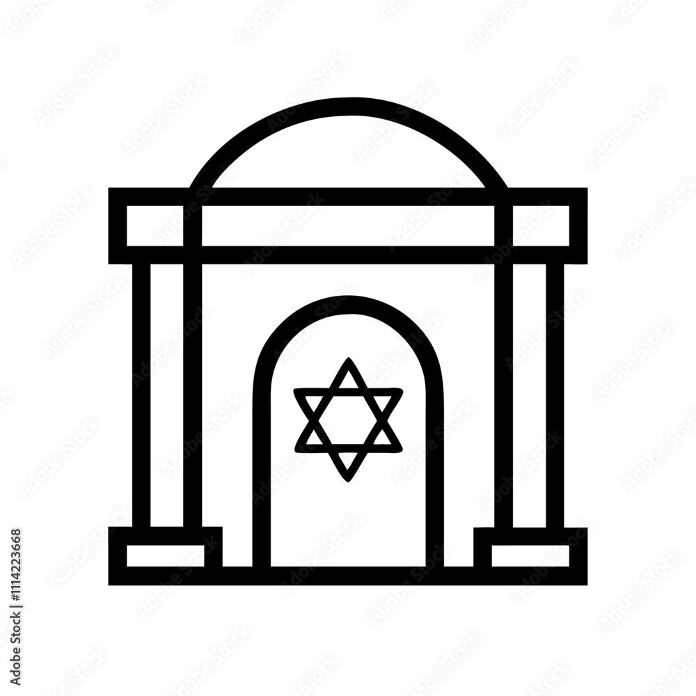 Synagogue with a prominent Star of David, representing Jewish identity. Synagogue with a prominent Star of David, representing Jewish identity.