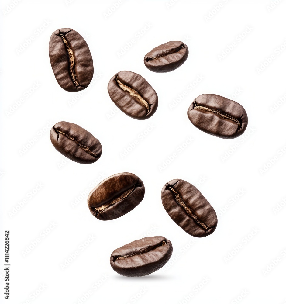 Coffee Beans Falling - A Rich and Aromatic Image Coffee Beans Falling - A Rich and Aromatic Image