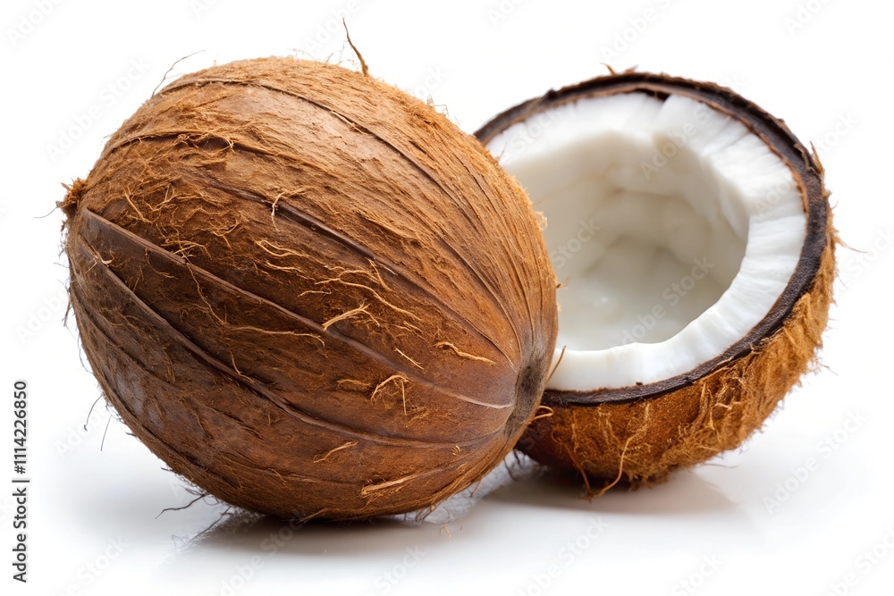 coconut on white background coconut on white background