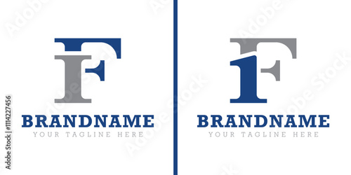 Letters IF and 1F Logo, for business with IF FI 1F F1 initials