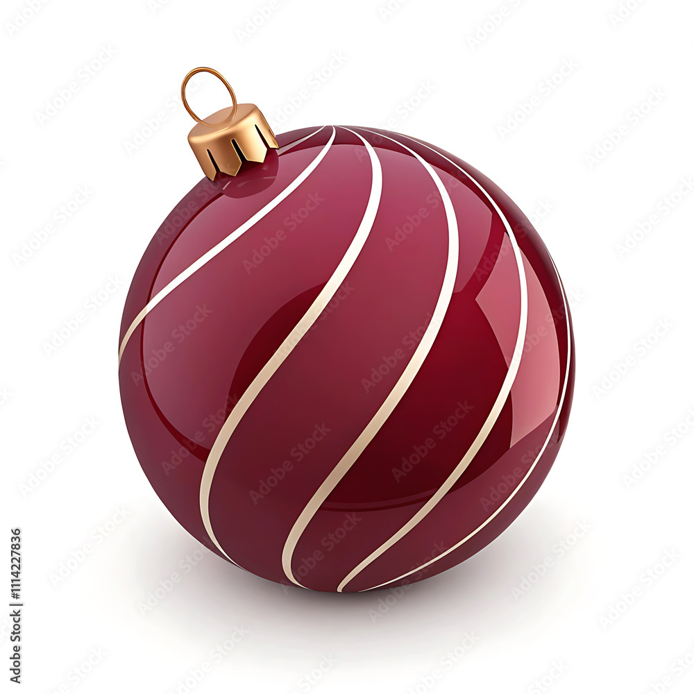 maroon christmas ball 3d render icon isolated maroon christmas ball 3d render icon isolated