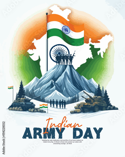 Indian army day social media post banner template