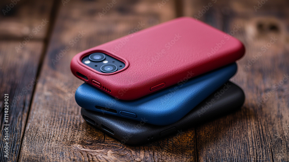 Stacked Mobile Phone Case Cover Mockup Stacked Mobile Phone Case Cover Mockup