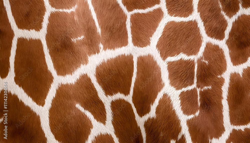 Close-Up of Giraffe Skin with Intricate Brown and White Seamless Pattern Close-Up of Giraffe Skin with Intricate Brown and White Seamless Pattern