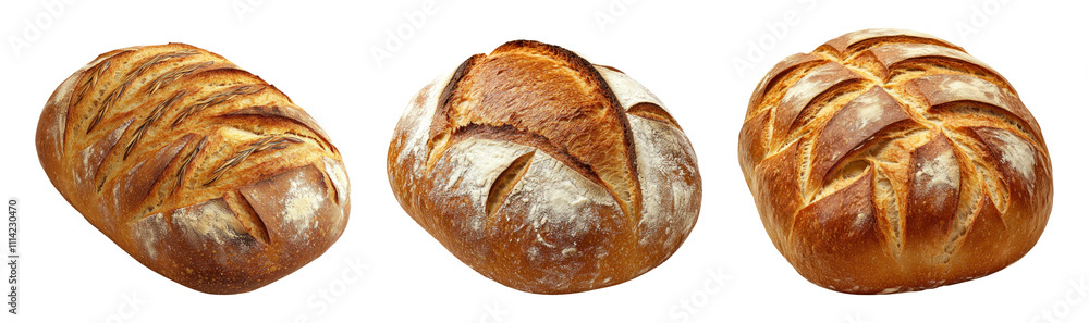 Freshly Baked Loaf of Bread on Transparent Background Freshly Baked Loaf of Bread on Transparent Background