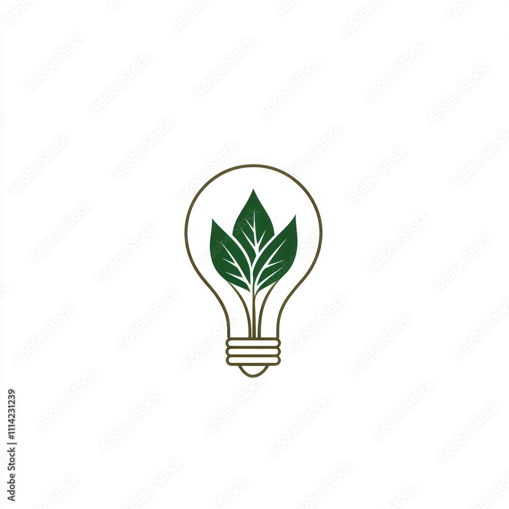 Green leaves inside lightbulb; eco-friendly concept. Green leaves inside lightbulb; eco-friendly concept.