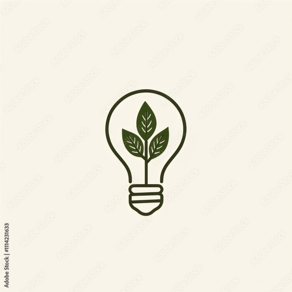 Green plant sprouting inside lightbulb; eco concept. Green plant sprouting inside lightbulb; eco concept.