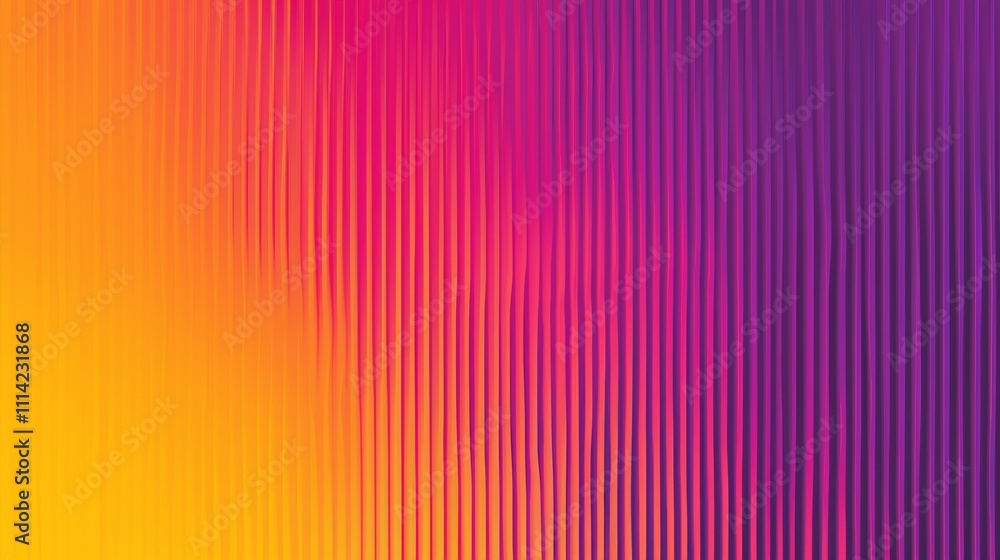 Obraz premium voice and tone to recording conceptual. Vibrant gradient of yellow, pink, and purple stripes.