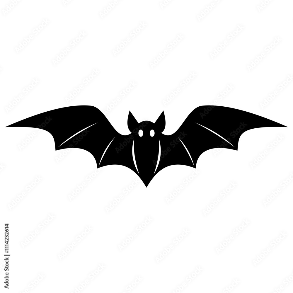 Obraz premium Silhouette Bat Flying