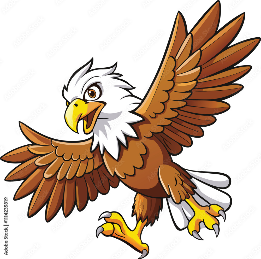 Fototapeta premium flying-eagle-on-white-background
