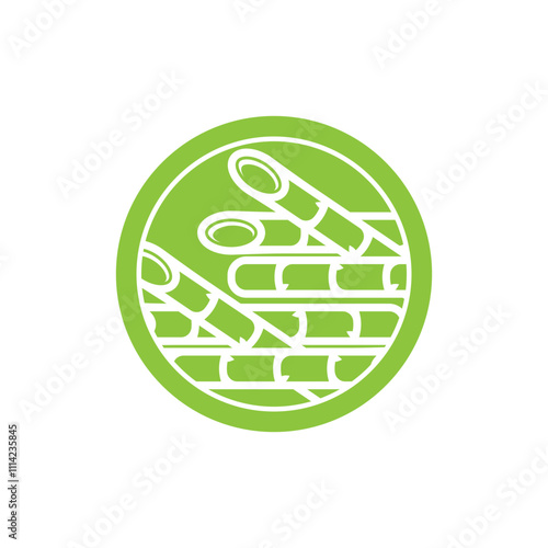 Sugar cane icon Vector Illustration design Logo template