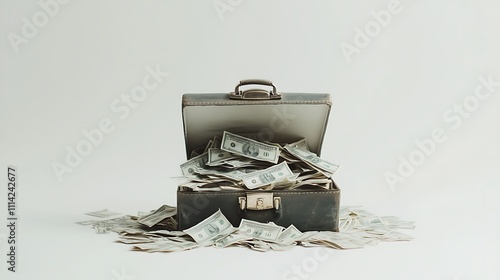 Corporate Greed: Overflowing Briefcase