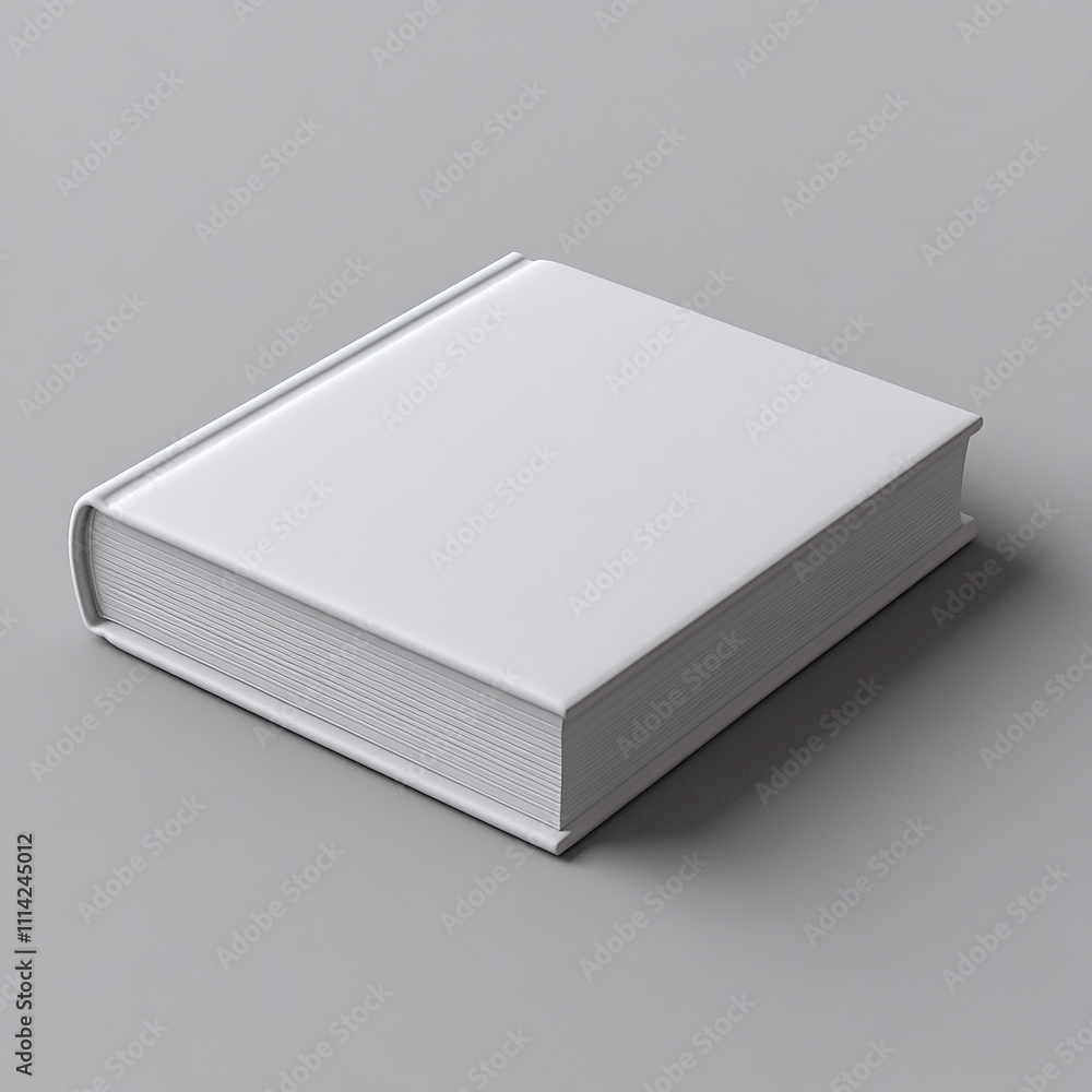 minimalist 3D clay representation of closed book in soft colors, set against grey background, evokes sense of calm and simplicity minimalist 3D clay representation of closed book in soft colors, set against grey background, evokes sense of calm and simplicity