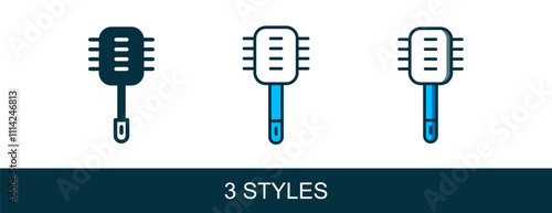 Filled outline Toilet brush icon isolated on white background. Cleaning service concept. Vector