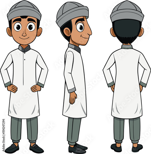 pakistani man vector 