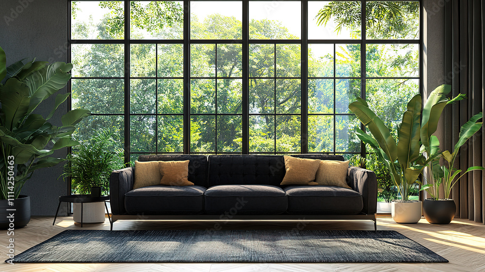 Accent Coffee Table in Modern Living Room with Mid-Century Style Accent Coffee Table in Modern Living Room with Mid-Century Style