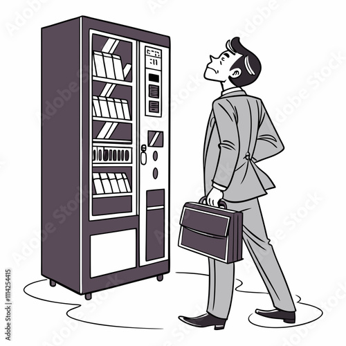 a vending machine mogul vector design with a white background 