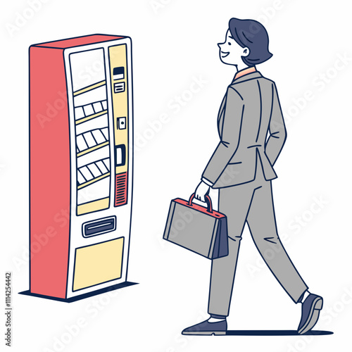 a vending machine mogul vector design with a white background 
