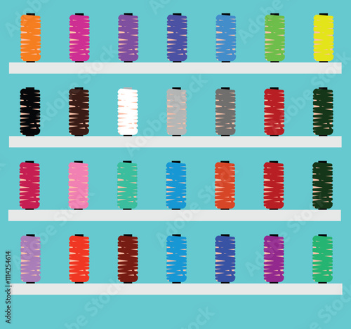 Spoils Of Thread On a Shelf.