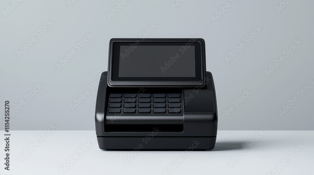3D Rendering Register Concept, Modern Integrated Contactless Payment Terminal on Minimalist Surface for Seamless Transactions 3D Rendering Register Concept, Modern Integrated Contactless Payment Terminal on Minimalist Surface for Seamless Transactions