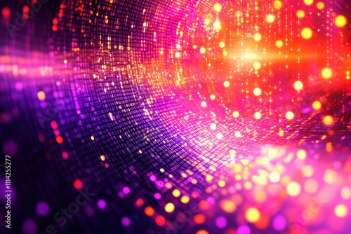 Wallpaper Mural Vibrant digital light patterns abstract space graphic design colorful environment artistic viewpoint for enhanced visual impact Torontodigital.ca