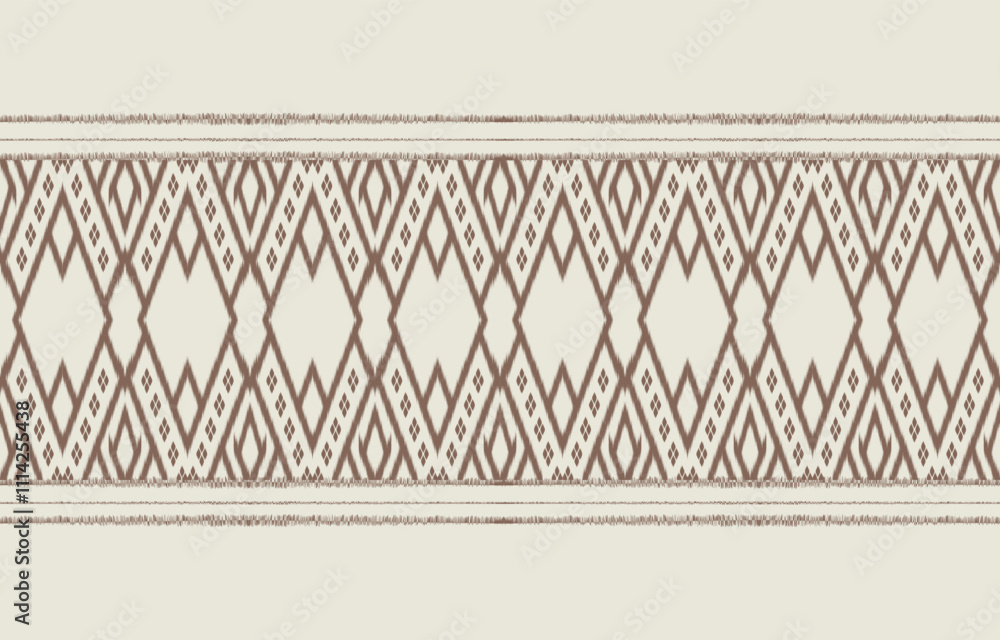 Ethnic abstract ikat art. Aztec ornament print. geometric ethnic pattern seamless  color oriental.  Design for background ,curtain, carpet, wallpaper, clothing, wrapping, Batik, vector illustration.