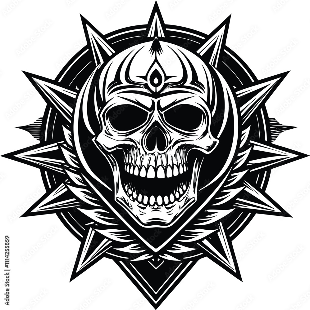 Fototapeta premium skull with wings