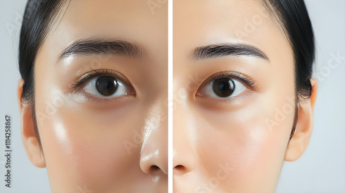 Before & After Eyebrow Shaping Natural Beauty Enhancement photo