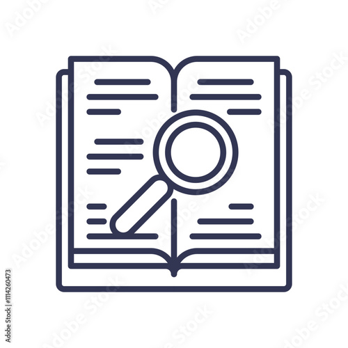 Open book with magnifying glass symbolizes transparency and insight in operations.