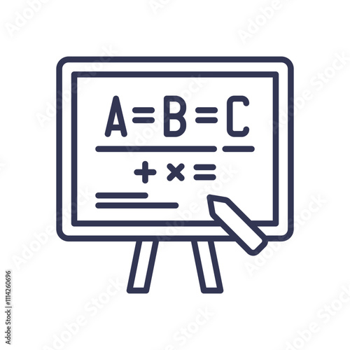 Chalkboard with equations symbolizes traditional teaching methods.