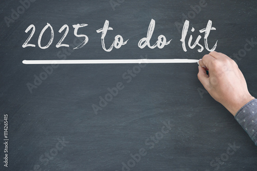 2025 New Year to do List on Blackboard photo