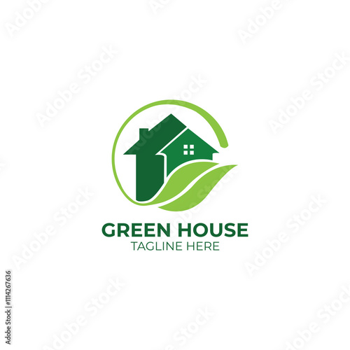 Modern Greenhouse Logo Design Vector