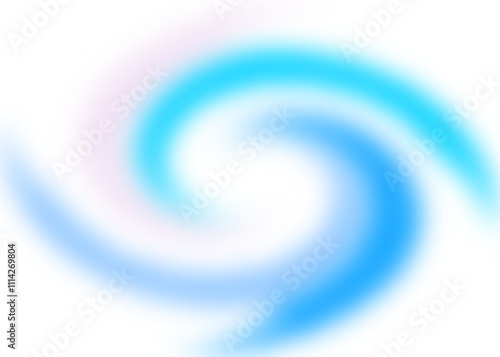 An abstract colorful transparent swirl shape spiral design element.