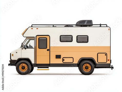 Wallpaper Mural Compact RV with clean, modern features, isolated on a white background for a minimalistic look Torontodigital.ca