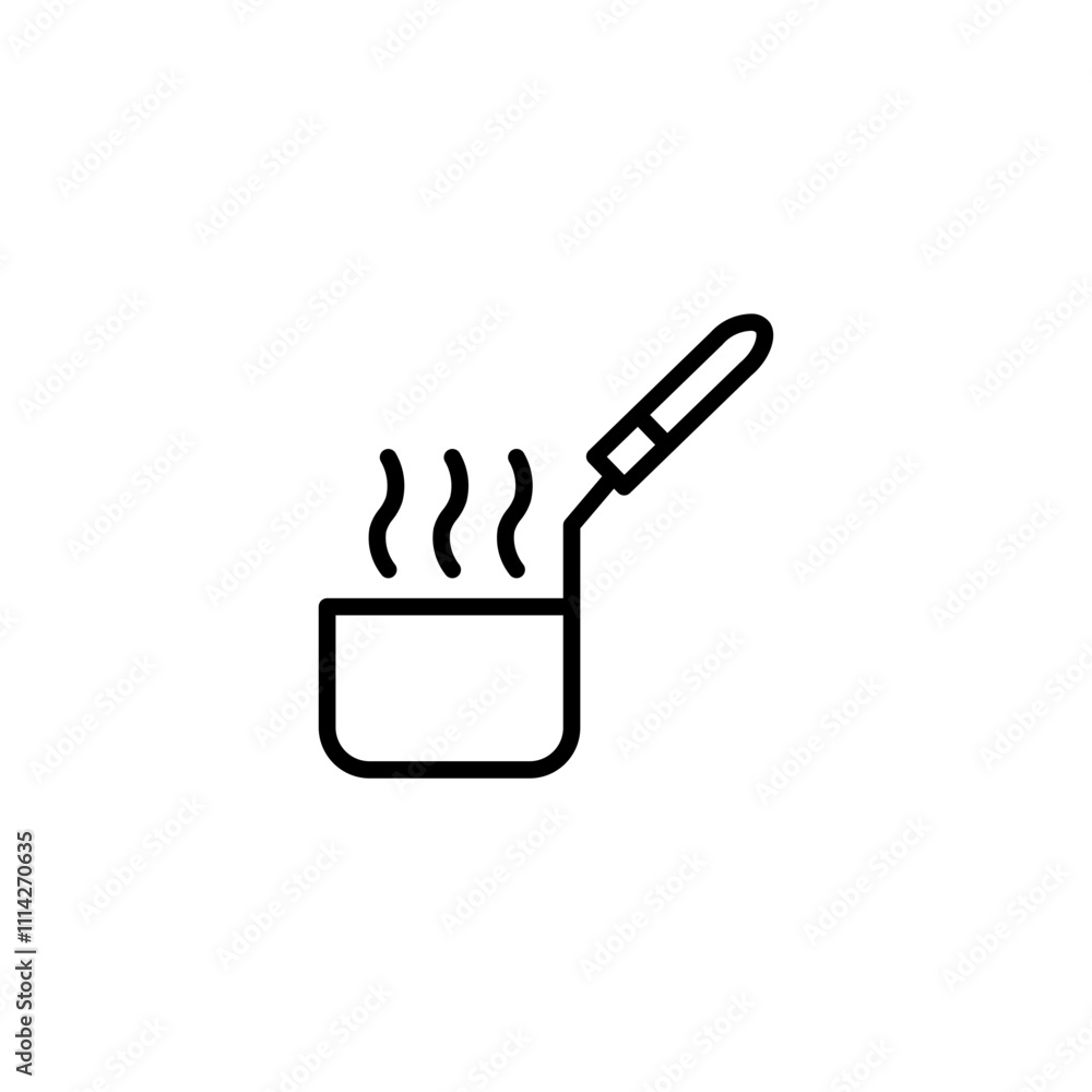 frying pan line icon frying pan line icon