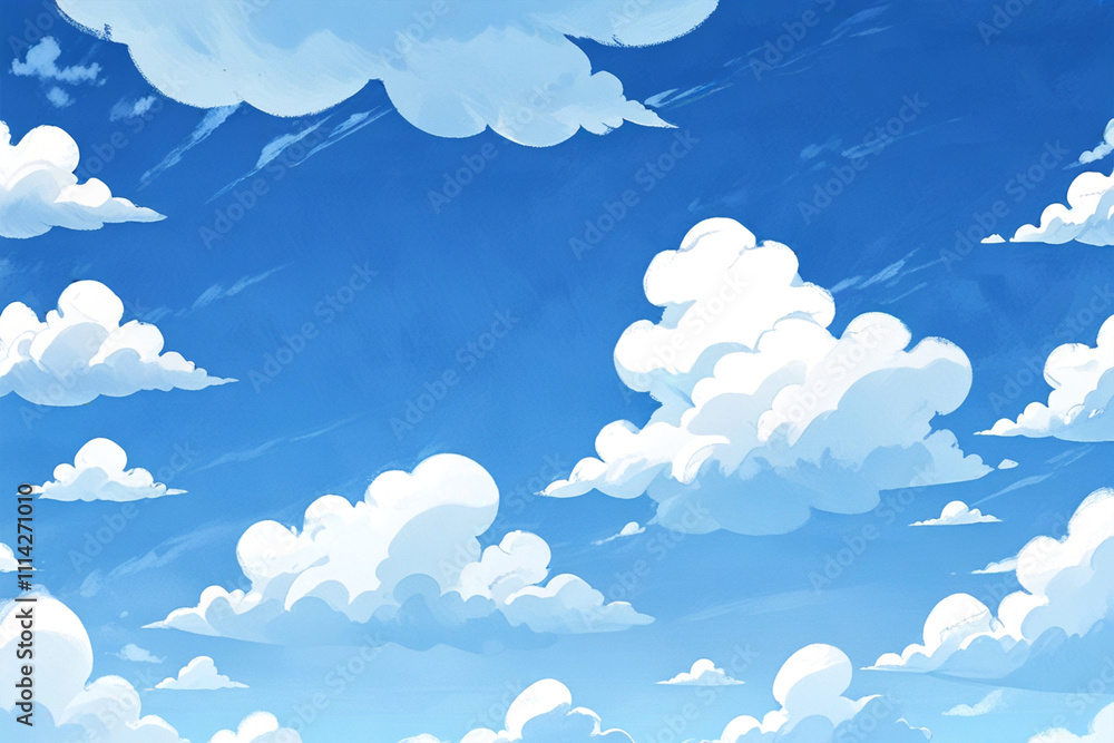 Beautiful summer sky with fluffy white clouds. Perfect background for design Beautiful summer sky with fluffy white clouds. Perfect background for design