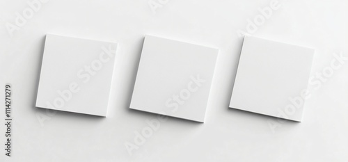 Wallpaper Mural Three Blank Square Cards Mockup Minimalist Stationery Design Torontodigital.ca