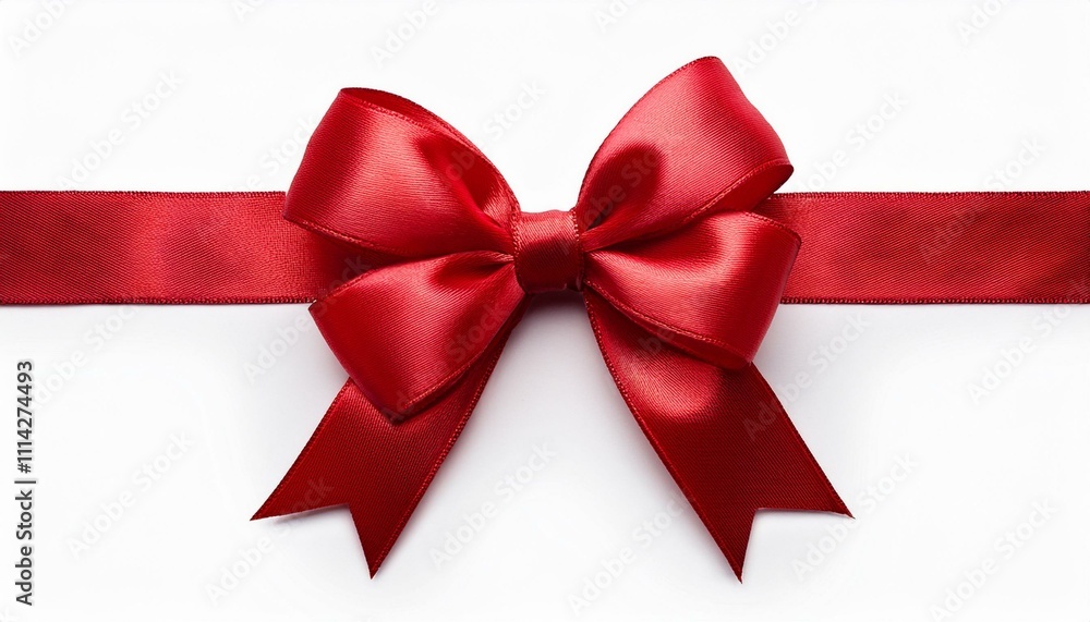 red ribbon bow isolated on white background red ribbon bow isolated on white background