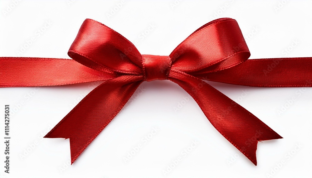 red ribbon bow isolated on white background red ribbon bow isolated on white background
