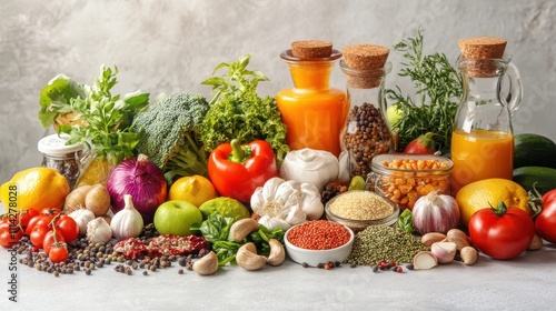 Healthy Food Safety Guidelines with Fresh Ingredients