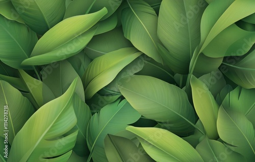 Wallpaper Mural Stunning Tropical Leaf Pattern Torontodigital.ca